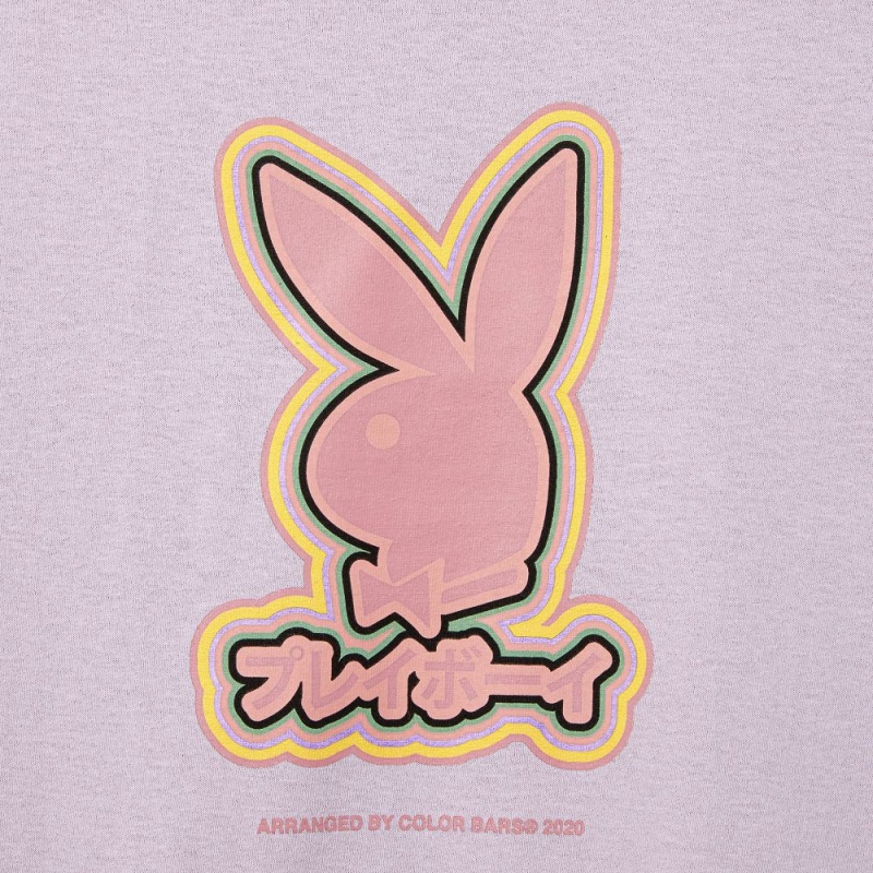 Pánské T-shirt Playboy Tokyo Club Logo Orchid Fialové | PLBY-593255