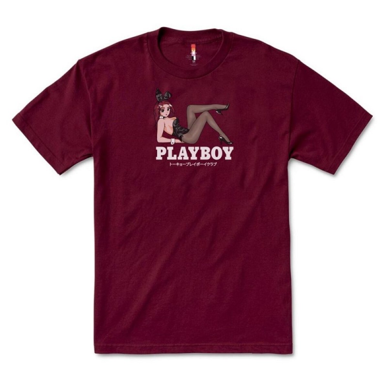 Pánské T-shirt Playboy Tokyo Club Open Late Bílé | PLBY-593182