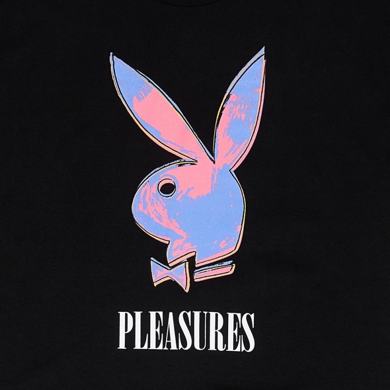 Pánské T-shirt Playboy x Pleasures Pop Art Černé | PLBY-593179