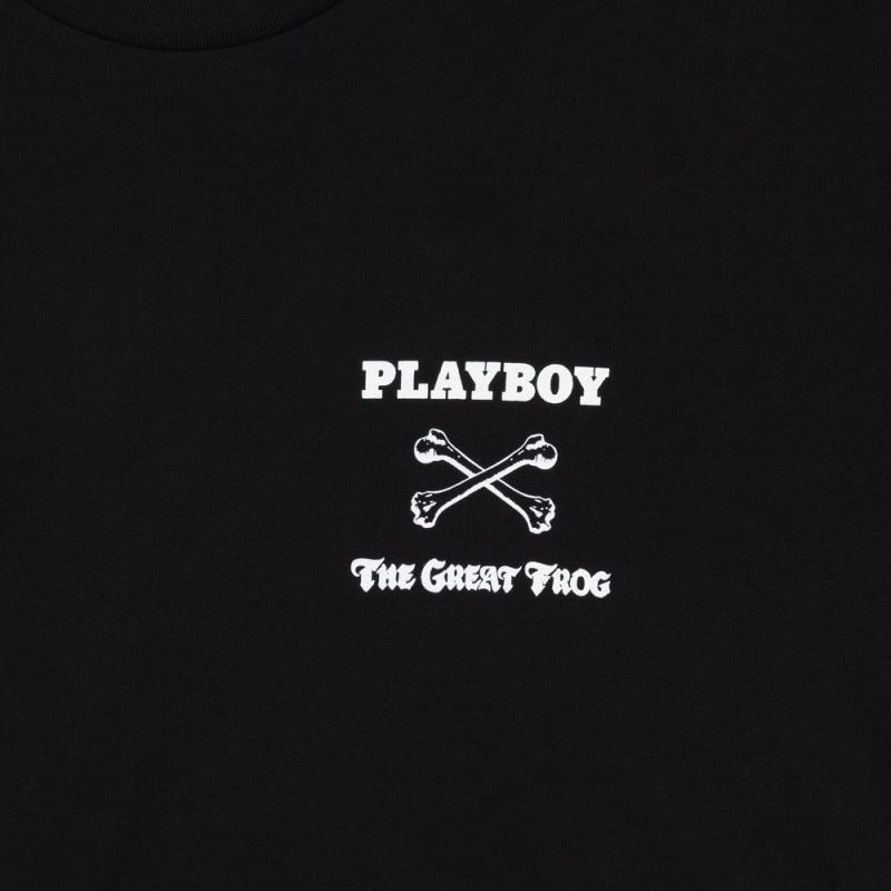 Pánské T-shirt Playboy x The Great Frog Bílé | PLBY-593233