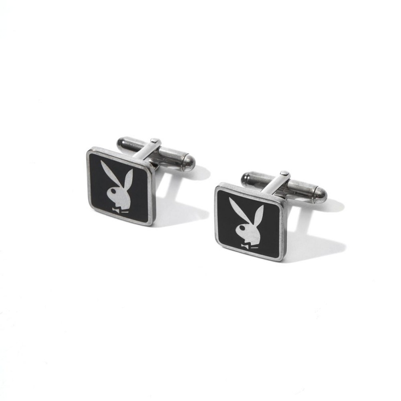 Pánské Šperky Playboy Bunny Stud Earrings Stříbrné | PLBY-592919