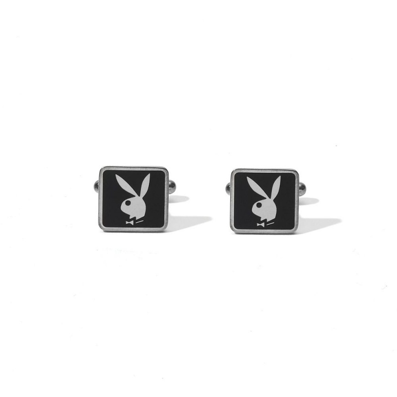 Pánské Šperky Playboy Bunny Stud Earrings Stříbrné | PLBY-592919